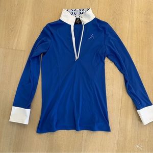 Arista Equestrian medium Blue 1/4 Zip Blue Sun Shirt-outdoor Women's Wear
